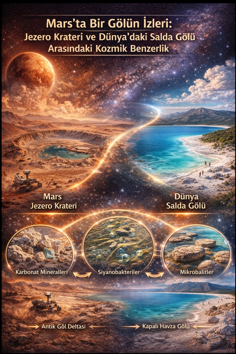 Mars’ta Bir Gölün İzleri: Jezero Krateri ve Dünya’daki Salda Gölü Arasındaki Kozmik Benzerlik